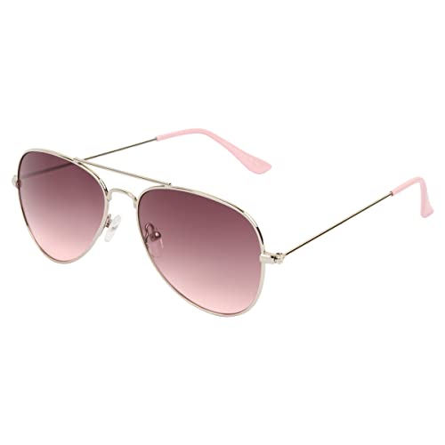 Image of Unisex UV Protected Aviator Shaped Full Rim Sunglasses With Assorted Colored Sunglasses Case, Frame - Plastic, Polycarbonate Lens