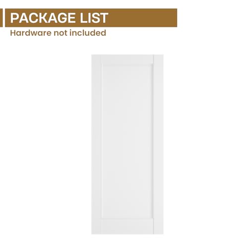 24 x 80 Primed 1-Paneled Solid Manufactured Wood Slab Door Without Hardware Kit - Thumbnail 6