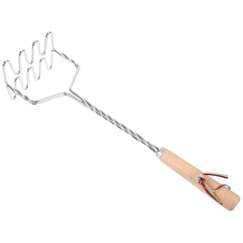 Holibanna Prensador De Patatas Manual Inoxidable con Mango De Madera Herramienta para Triturar Patatas y Preparar Casa
