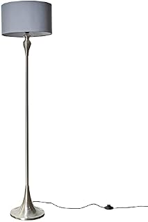 Modern Brushed Chrome Spindle Design Floor Lamp Base