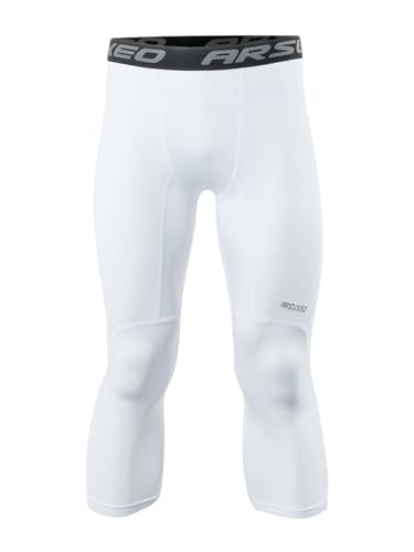 ARSUXEO Men's 3/4 Running Compression Tights Capri Pants K752
