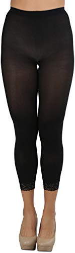 Image of ToBeInStyle Women's Opaque Ankle Long Nylon Footless Fun Tights Pantyhose