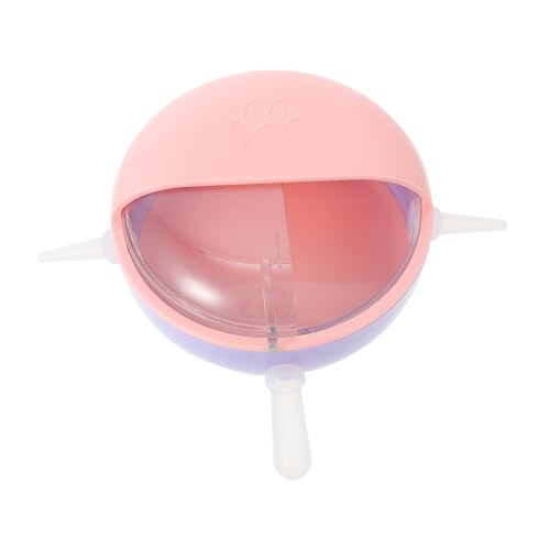 TOYANDONA Bowl de Alimentación para Mascotas con Válvula Múltiple Comedero de Leche para Cachorros y Gatitos Diseño Compacto y Práctico para Animales Pequeños Color Rosa