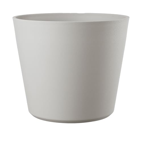 Deroma Origin 29 cm Pflanzgefäß | leichter stoßfester Kunststoff | Indoor/Outdoor Topf für Terrasse/Veranda | Wasserreserve & Ablaufstopfen | Trendiger Pflanzkübel für Pflanzen, Blumen, Garten | L