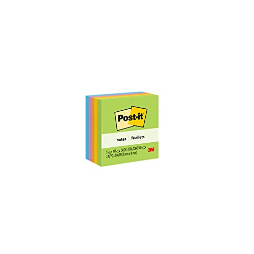 Post-it Notes, 3 in x 3 in, 5 Pads, America’s #1 Favorite Sticky Notes, Jaipur Collection (654-5UC)