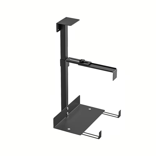 Soporte Ajustable para CPU de PC Gaming Bajo Escritorio, Tubo Cuadrado de Metal Ajustable 20.5-30 cm, Soporte para Torre de Computadora Mediano-Grande (Negro) miniatura 1