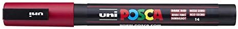Uni Posca Marker PC-3M Paint Glass Pen Fine Bullet Tip 0.9-1.3mm DARK RED