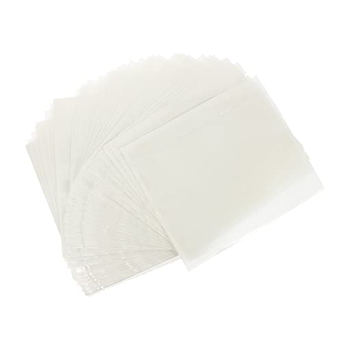 HONMEET 50 Pcs Box List Backing Bag Transparent Receipt Protection Bag Express List Storage Bag Clear Holder Packing Checklist Bag Clear Organizer Bags Parcel List Storage Bag Pe