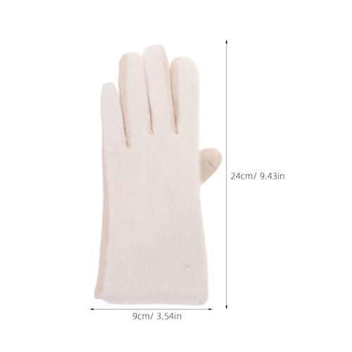 Guantes cálidos para mujer SHOWERORO manoplas gruesas de invierno 2
