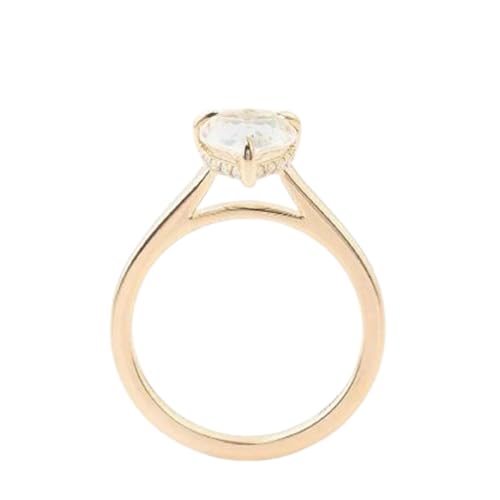 Bague moissanite ronde de 4mm et argent plaqué or le cadeau de mariage idéal pour femme