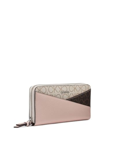 Image of Calvin Klein Women's Key Item Saffiano Continental Zip Around Wallet With Wristlet Strap