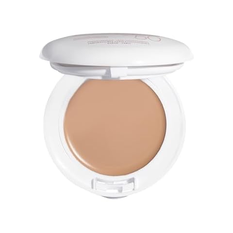 Eau Thermale Avene High Protection Beige Tinted Compact, Broad Spectrum SPF 50+, UVA/UVB Blue Light Protection, Water Resistant, Non-Greasy, 0.35 oz. Cover