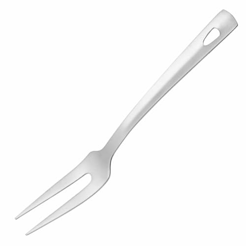 Skimmer 31 cm, Shapely Design, Stainless Steel, Satin-Finished Surface,Meat Fork Carving(Colour: Silver)