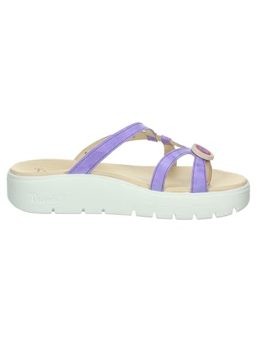 Think! Damskie sandały Sing Light z podszewką skórzaną, Lavender/Kombi 8000, 39 EU