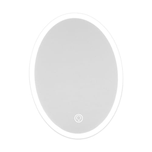 Housoutil Led Lighted Makeup Mirror Large Illuminated Vanity Mirror Led Cosmetic Mirror with Mirror Front Light for Women