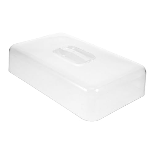 FIXOSHEE Piatto Rettangolare per Torta con Coperchi Trasparenti Cupola Vassoio da Portata Coperchi per Dessert Antipasto Formaggio Affettati Colazione e Cibo da Servire in Esterno o Esposiz