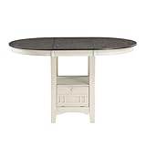 Traditional Design Dining Table w Extension Leaf, Retro Fashion Kitchen Table, Suitable for Dining Living Room Hall