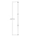 Schramm® Poste telescópico de Aluminio 95-230cm Poste de instalación para toldos