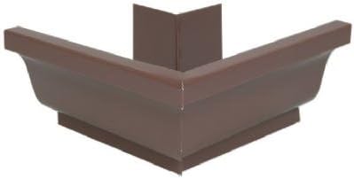 Gutter Outside Mitre, Brown Galvanized Steel, 4-In.