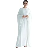 Women Muslim Abaya Dress 1Piece Bat Sleeve Islamic Maxi Robe Fashion Jilbab for Women Eid Kaftan Muslim Robe