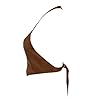 Generisch Women's PU Leather Halterneck V Neck Fashion Tank Top Vintage Gothic Tank Tops Backless Corset Sexy Top Festival Curvy Camisole Top Deep Rave Techno Outfit for Clubs, Party, brown, S #4