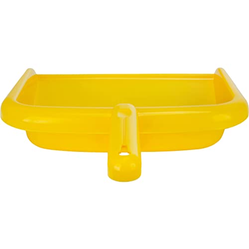 Image of SPARTA Large Handheld Dustpan with Hanging Hole, Heavy-Duty Plastic Dustpan with Wide Lip for Countertops and Surfaces, Plastic, 10 Inches, Yellow, (Pack of 12)