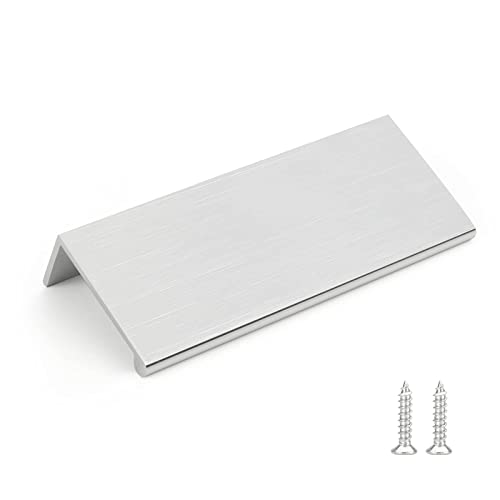 Image of Rergy 4 Pack 3 inch Cabinet Pulls Brushed Nickel Finger Pulls for Cabinets