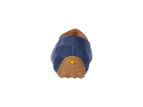 Image of Samuel Hubbard Free Spirit for Her - Loafers for Women - Suede Interior - Rubber Outsole - Penny Keeper Strap Stonewashed Blue Suede /Gum Sole 7.5 B - Medium