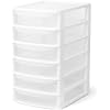 A4 6 Drawers White