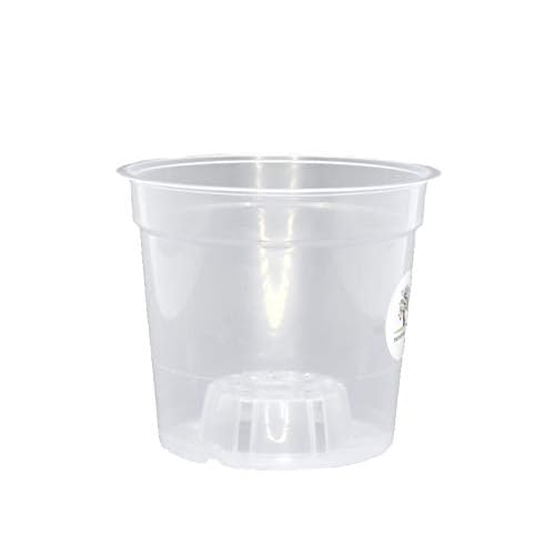12 Orchideentöpfe Pflanztöpfe für Orchideen aus Kunststoff - transparent (Ø 11,5cm x Höhe 11cm)