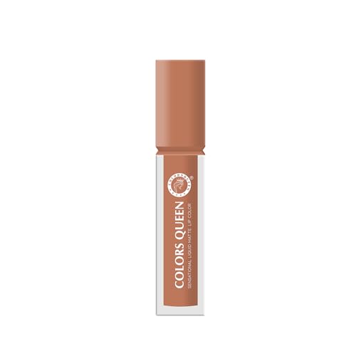 Image of Colors Queen Sensational Liquid Matte Lipstick - 7g | Long Lasting, Fade & Transfer Proof Lipstick | Highly Pigmented, Water & Smudge Proof Liquid Lipstick for Women (03 - Salted Caramel)