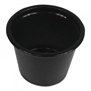 212 Main BWK Souffle & Portion Cups 1 oz Black