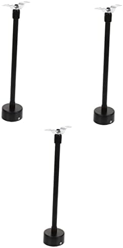 LABRIMP 3 Sets Downrods Adapter Cm Lamp Accessory Light Pendant & Poles with Island Chandelier Black Stem Rod Extension Ceiling Bracket Lighting Stems Table Mounting Fixture for