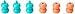 Produktbild Clover Maschenhalter, orange blau, os