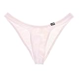 M ホワイト メンズビキニ 【La-PommeHomme/ラポーム・オム】フロントシャープ フロントフラット ハーフバックアンダーウェア パンツ lap-622066