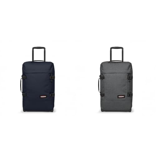 Valise Eastpak Tranverz S Black Denim sac voyage cabine deux roues gris