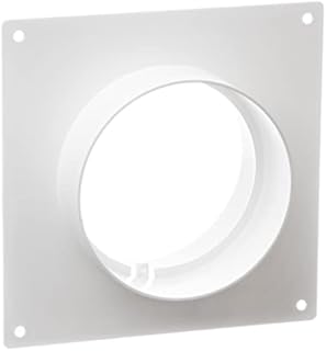 Ø 125mm / 5 inch Ventilation Wall Flange - Round Plastic Ducting - Duct Pipe Connector Plate
