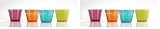 BRUNNER 0830208N.C9N Oxigen, Set 4 Bicchieri Impilabili da Camper, Campeggio e Barca, 30 Cl, Colori Assortiti, Bicchieri Antirottura, Ms (60% Acrylic / 40% PS) (Confezione da 2)