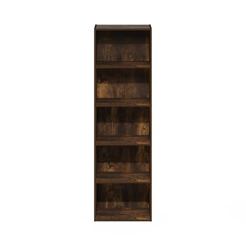 image for Furinno LUDER Book Shelf, 5-Cube Bookshelf, Bookcase with Open Shelf, 