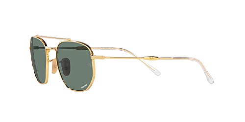 Image of Ray-Ban Unisex Sunglasses Gold Frame, Brown Lenses, 54MM