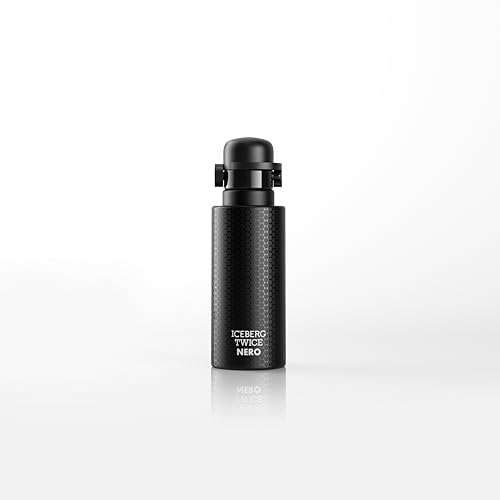 ICEBERG Twice NERO Man – Eau de Toilette 125 ml, Profumo da Uomo dalle Note Woody Oriental, Lussuoso Flacone in Vetro Nero, Fragranza Sport