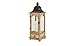 KHG Laterne cm in aus Holz, mit Schubfach, Kerzenständer, Kerzenhalter, Outdoor und Indoor, Deko, für Wohnzimmer, Balkon, Terrasse, Garten usw., Farbe:Natur-holzfarben, Kerzen-Sets:Single 68 cm