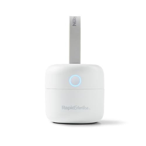 Nuby RapidSterilise Stérilisateur UV – Cycle de stérilisation en 1 minute | Compact | Rechargeable par USB | Tue jusqu'à 99,9% des bactéries