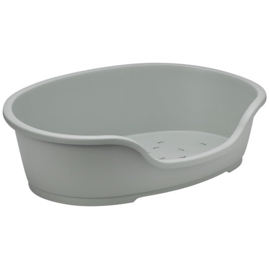 Moderna Cama de plástico para Perro, Color Verde Oliva, Grande
