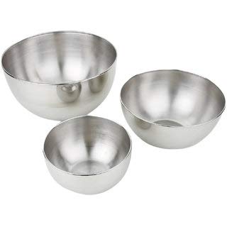 LIEFDE Stainless Steel Mixing & Serving Bowl (Set of 3) Size : 20,25,30 CM