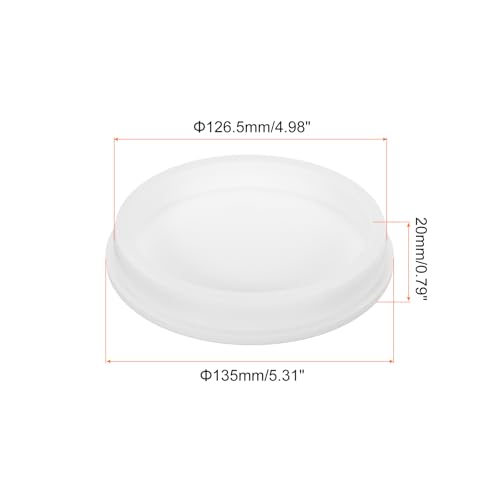 Image of MECCANIXITY High Temp Silicone Plug Mount Dia 126.5mm /4.98 Inch t Shaped Rubber Stopper Hole Plugs for Powder Coating Plating Waterproof Sealing Plugs White Pack of 1