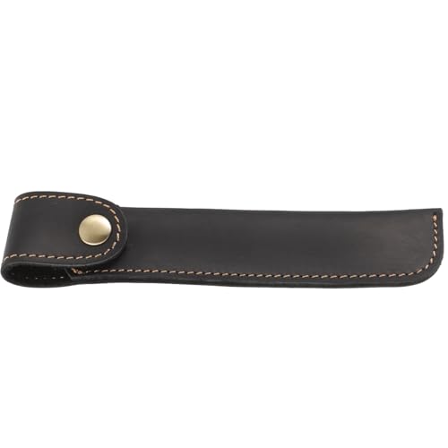 iplusmile Estuche para Bolígrafo de Cuero Negro, Funda Ligera y Suave para Bolígrafos y Estilográficas, Adecuado para Uso Escolar Oficina