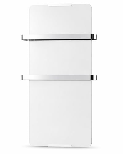 Sèche-serviette électrique 1200W Chemin’Arte blanc vertical compact à 2 barres - 2