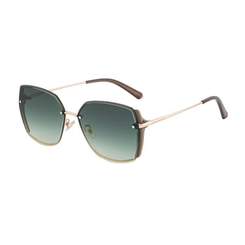 Lunettes de soleil femme MUTYNE à bords coupés et branches en métal chic