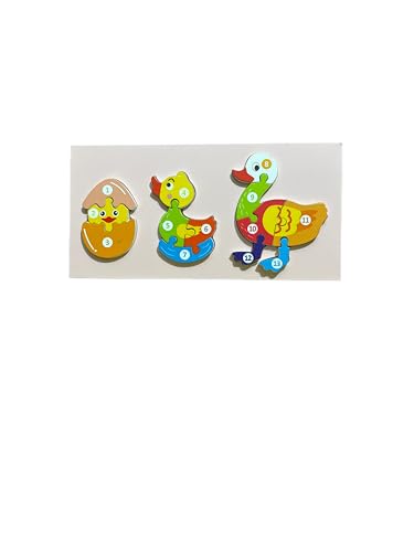 Image of Duck Life Cycle Jigsaw Puzzle - Wooden Jigsaw Puzzle for Kids, Educational Animal Lifecycle Puzzle, Ideal for Ages 2+